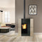 Edilkamin wasserführender Pelletofen Blade2 H22 Up Keramik beige | 22,8 kW