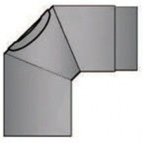 Rauchrohrbogen 3-teilig 90° mit Tür Durchmesser 200mm