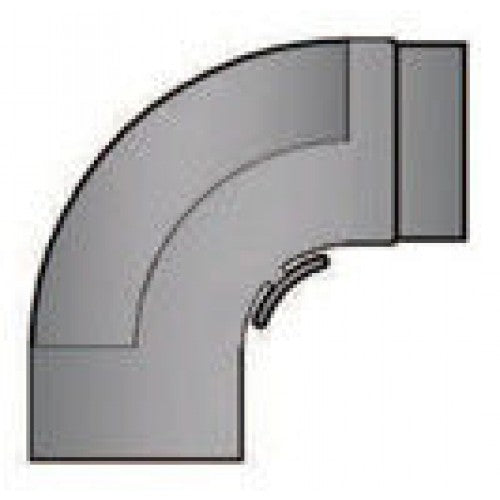 Rauchrohrbogen gezogen 90° mit Tür Durchmesser 150mm