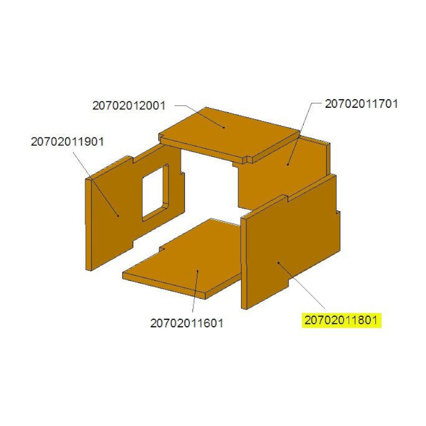 Kostrzewa | seitliche, geschlossene Schamottplatte
