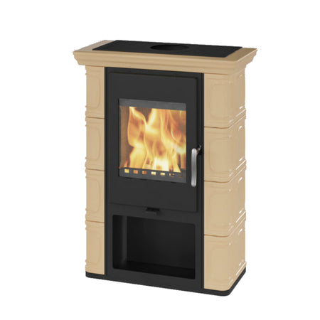 Thorma Kaminofen BORGHOLM Exclusive  Keramik Cappuccino 6 kW | www.klimaworld.com