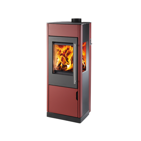 Haas+Sohn | Kaminofen BREGENZ RLU 330.15 rotbraun/perl-schwarz | 6 kW