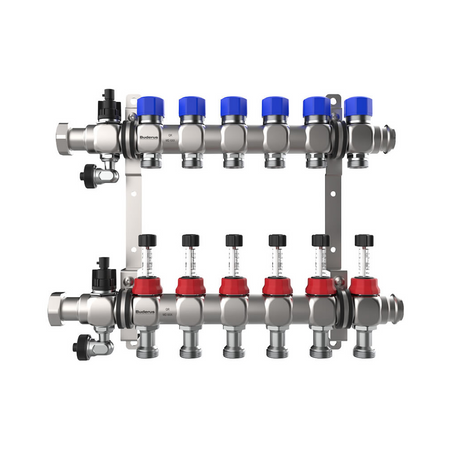 Buderus Logafloor HVE/5 – Edelstahl-Heizkreisverteiler für 5 Heizkreise | Klimaworld.com