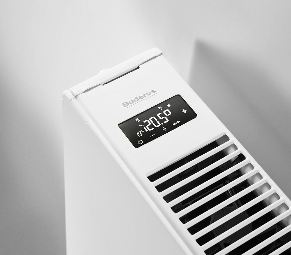 Buderus Niedertemperaturheizkoerper Logatrend VC-Plan WP+ | Ansicht Touch-Display | www.klimaworld.com