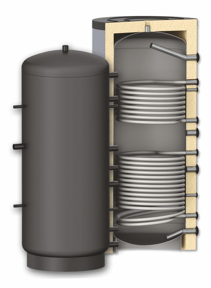 Pufferspeicher mit 2 Wärmetauscher 800 Liter Heizungswasser Typ TPRR 
