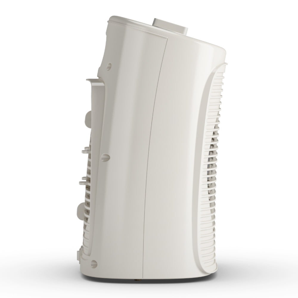 Olimpia Splendid Heizluefter Caldo Rock M in seitlicher Ansicht mit hellem, schmal geschwungenem Gehaeuse | Klimaworld.com
