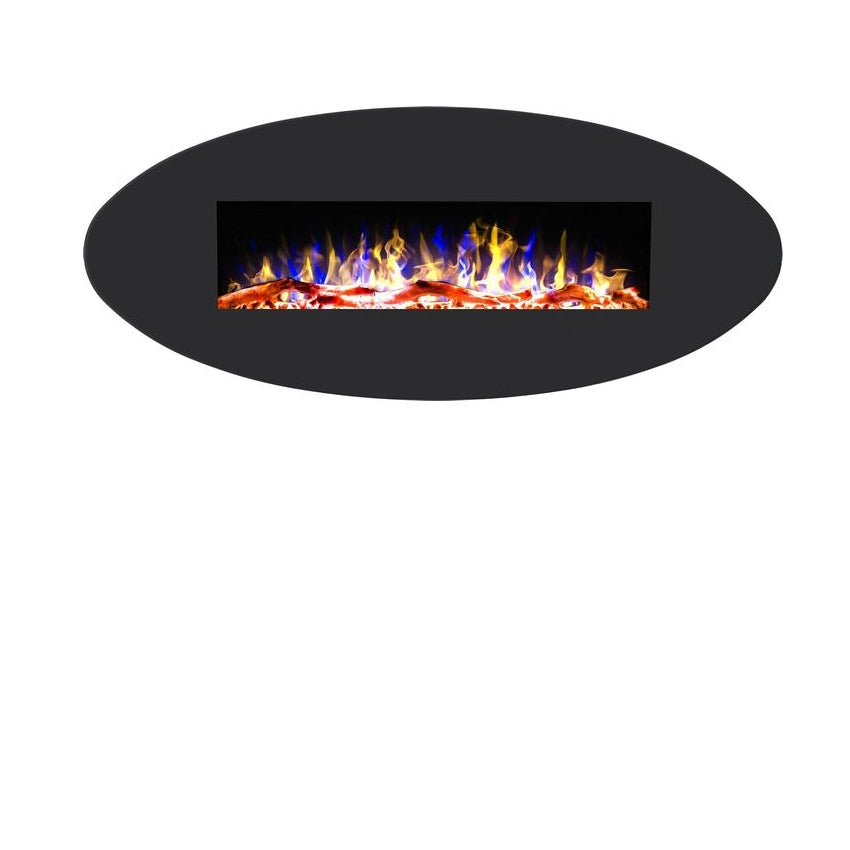 Feuer mit Holzdekor