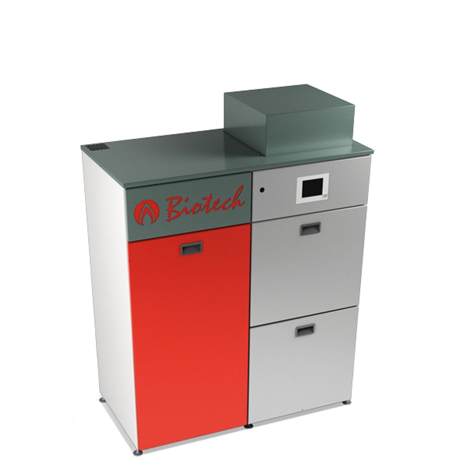 Biotech Bafa Pelletsheizkessel | PZ25RL automatische Befüllung | 25 kW | BAFA