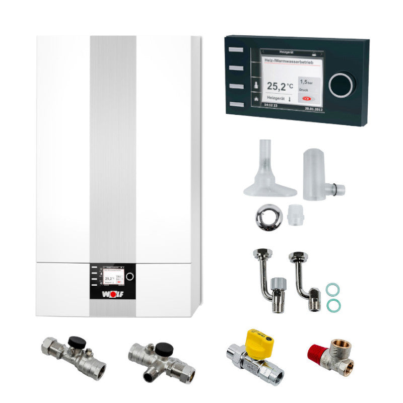 WOLF | Gasbrennwert-Kombitherme | CGB-2K-20 mit Regelung | 20 kW