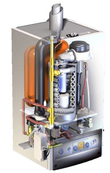 Wolf CGG-2-18 18kW Gas-Heiztherme, raumluftunabhängig