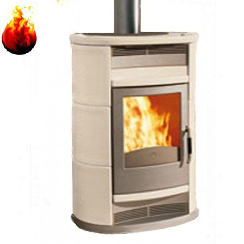 Kaminofen Chic 9,6 kW Edilkamin Luftheizer Altweiß