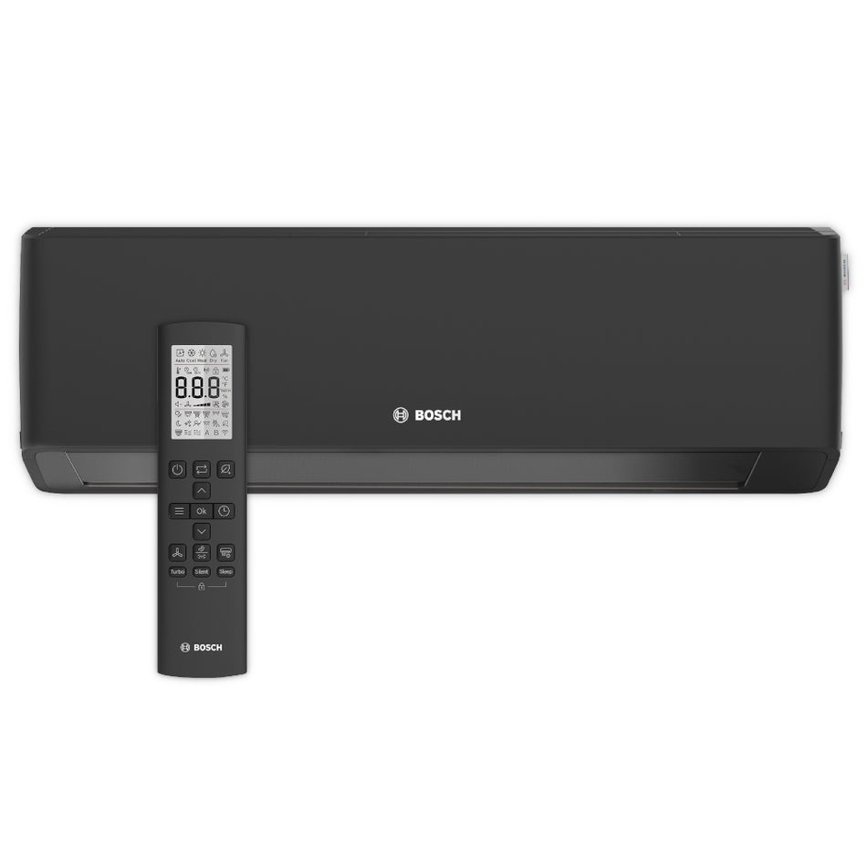 BOSCH schwarzes Wandgeraet CL7000iU W EB mit schwarzer Fernbedienung | Klimaworld.com