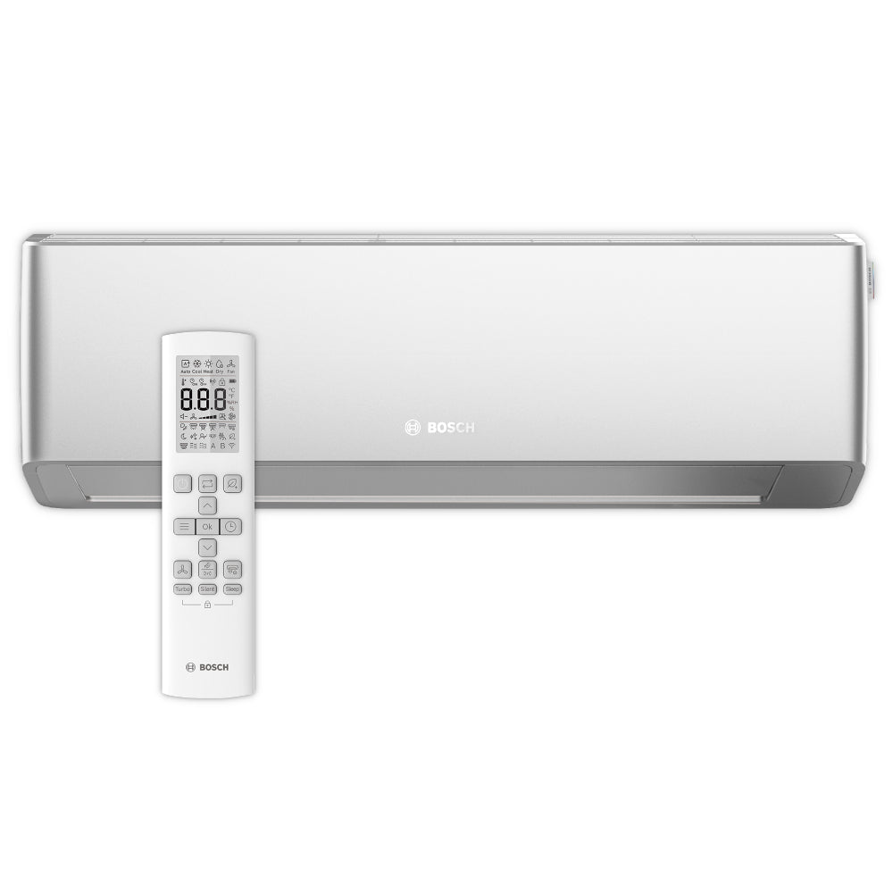 BOSCH silbernes Wandgeraet CL7000iU W 26 ES mit weisser Fernbedienung | Klimaworld.com