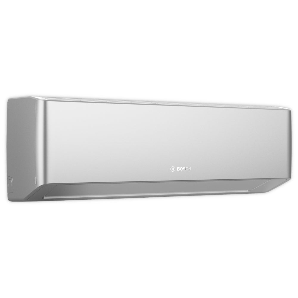 BOSCH Climate 7000 Multisplit Klimaanlage Wandgeraet in silber, seitliche schräge Ansicht | Klimaworld.com