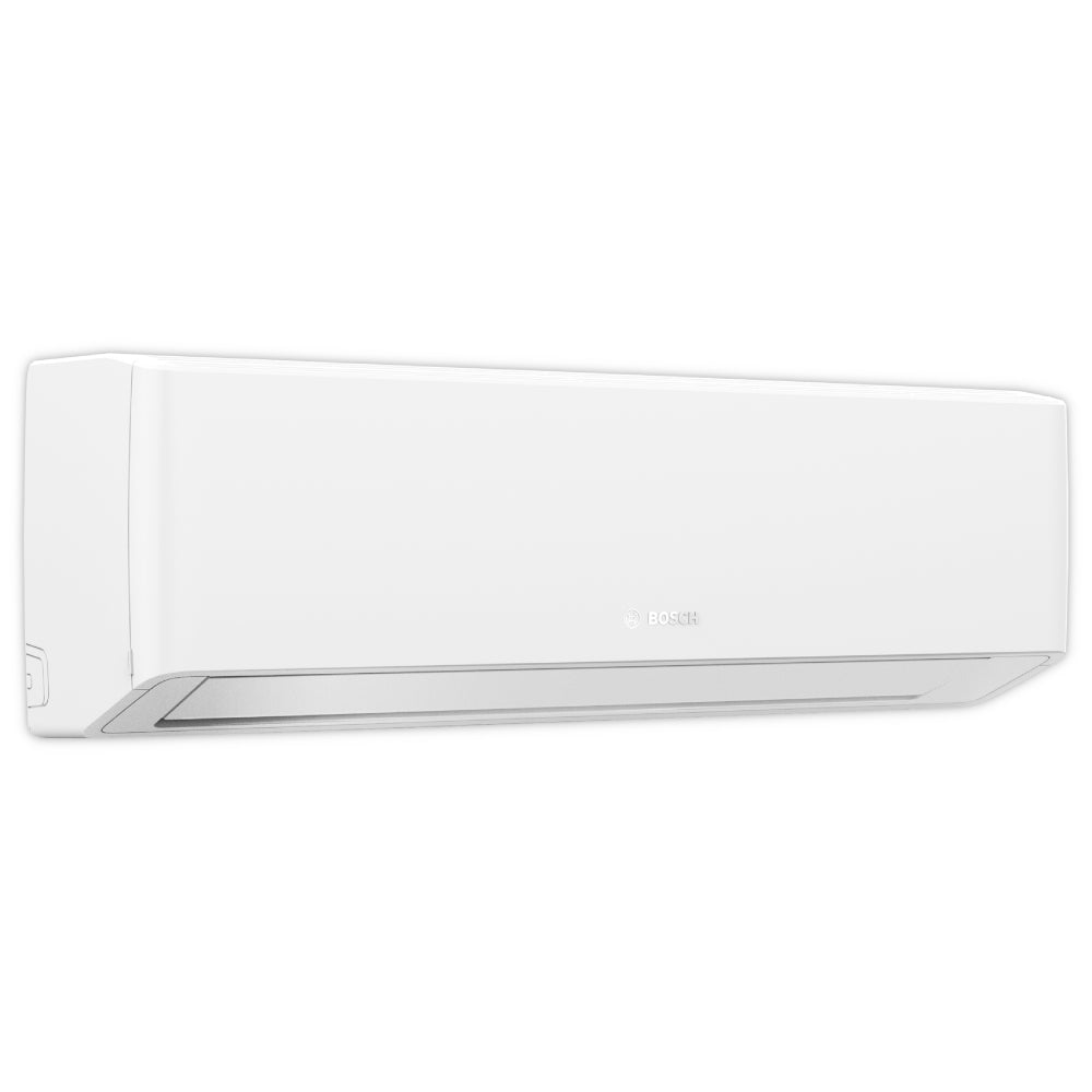 BOSCH Climate 7000 Multisplit Klimaanlage Wandgeraet in Weiss, seitliche schräge Ansicht | Klimaworld.com
