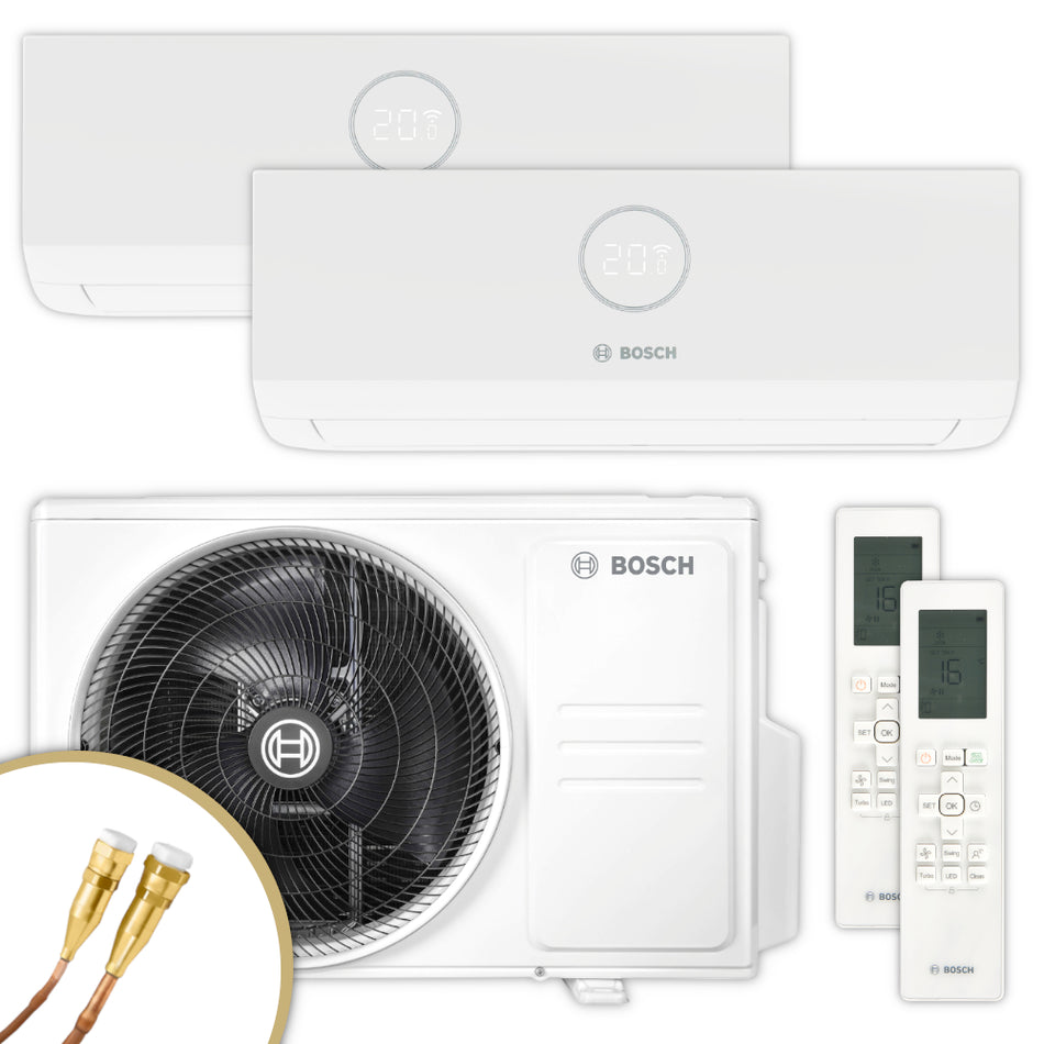 BOSCH Multisplit Klimaanlage Set Climate 5000 M | 2,6 kW + 2,6 kW | klimaworld.com