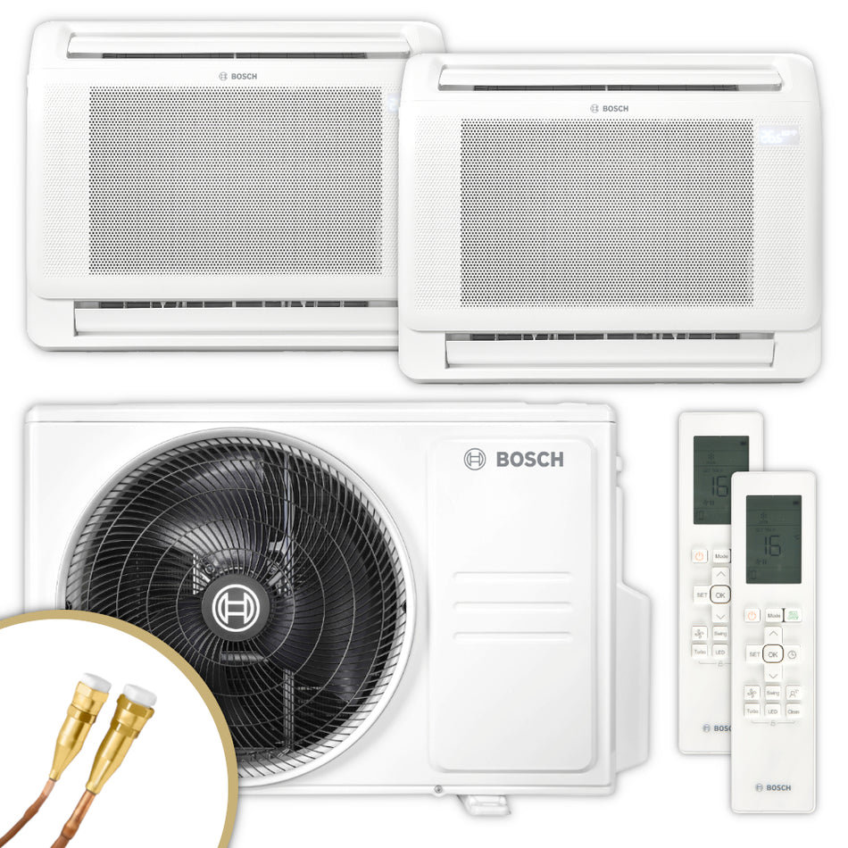 BOSCH Multisplit Klimaanlage Truhe Climate 5000 M | 2,6 kW + 3,5 kW | klimaworld.com