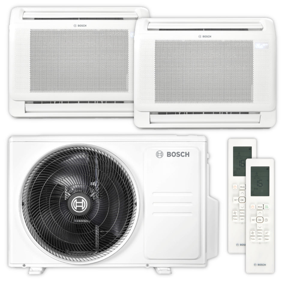 BOSCH Multisplit Klimaanlage Truhe Climate 5000 M | 2,6 kW + 2,6 kW | klimaworld.com
