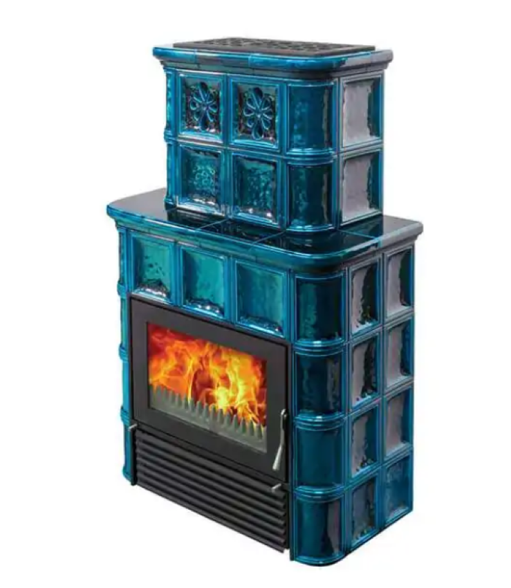 Coventry II Kachelofen in Blau 15 kW | klimaworld.com