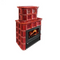 Kachelofen Coventry II K220 | Warmluftofen in Rot | 15 kW