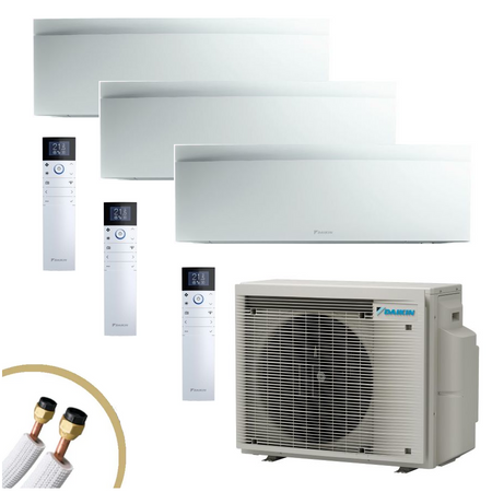 DAIKIN Emura3 FTXJ35AW + FTXJ20AW + FTXJ20AW + 3MXM5A mit Kupferrohrleitung