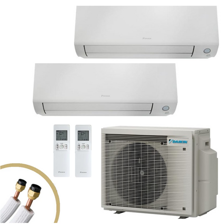 DAikin Multiplit set Wandgeräte FTXM50A + FTXM25A+ 2MXM50A9 mit Kupferrohrleitung | klimaworld