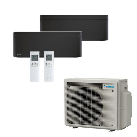DAIKIN Stylish 2 Wandgeräte in Schwarz + 2MXM50A9