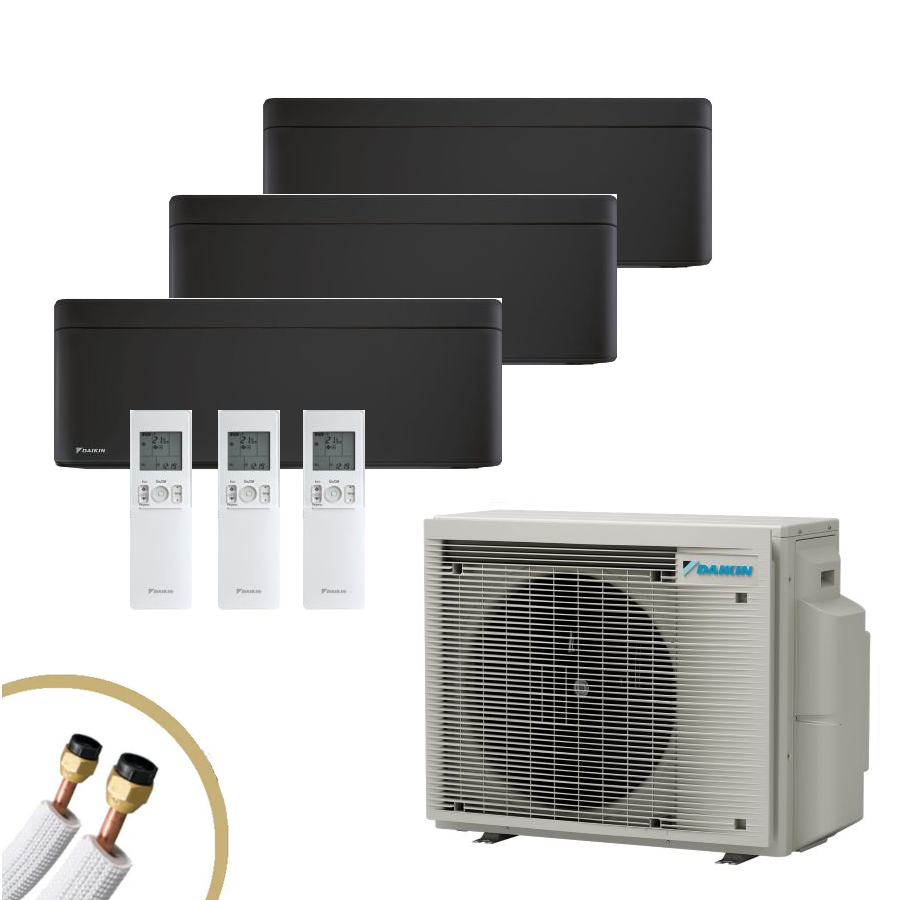 DAIKIN Stylish 3xWandgeräte in Mattschwarz