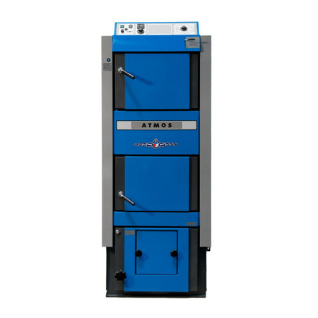 Blauer Atmos DC30GSP Kombikessel mit geschlossenen Tueren | klimaworld.com
