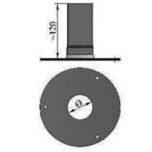 Decken Rosette für Pelletrauchrohre  Durchmesser 80mm