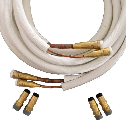 EasyQuick Isoliertes Kupferrohr mit Schnellkupplungen 1/4x3/8 Zoll Zuschnitt 