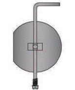 Drosselklappe mit Edelstahlgriff Durchmesser 150mm