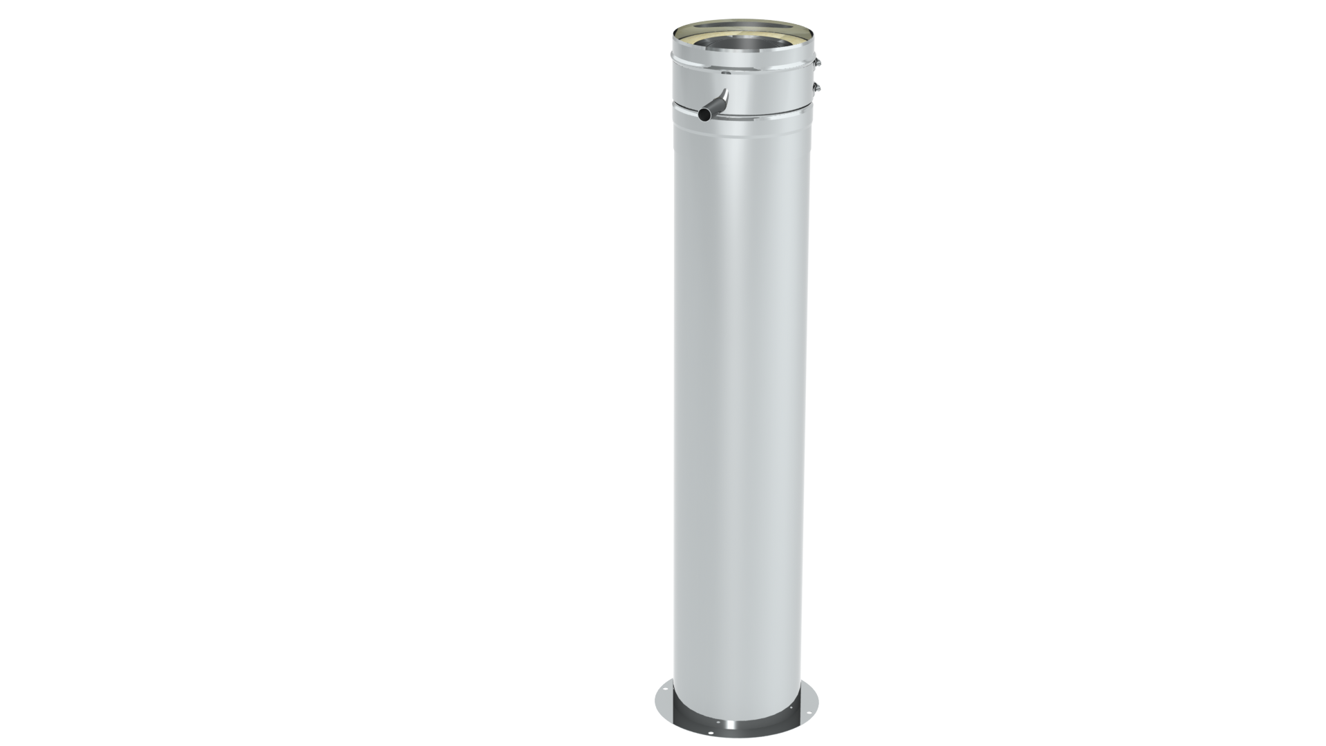Teleskopstütze 60-1115 mm mit Teleskopkopf und Kondensatablauf seitlich