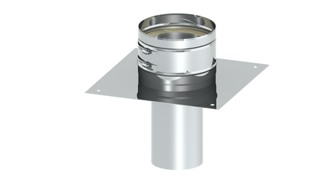 Grundplatte für Kaminerhöhung runder Einschub, L=250 mm