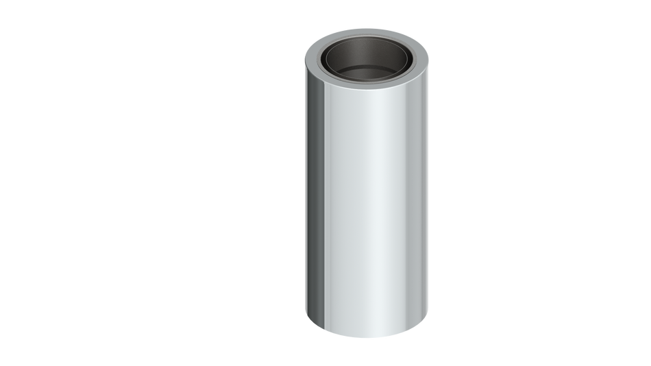 Längenelement 500 mm mit integriertem Wandfutter (kürzbar für Ferro)