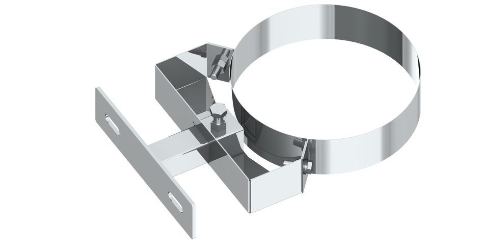Wandabstandshalter verstellbar 50 - 150 mm mit Gelenk für Edelstahlschornsteinsysteme
