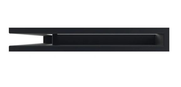 Kratki Eckluftleiste links | 600x400mm Winkel x 60mm | schwarz