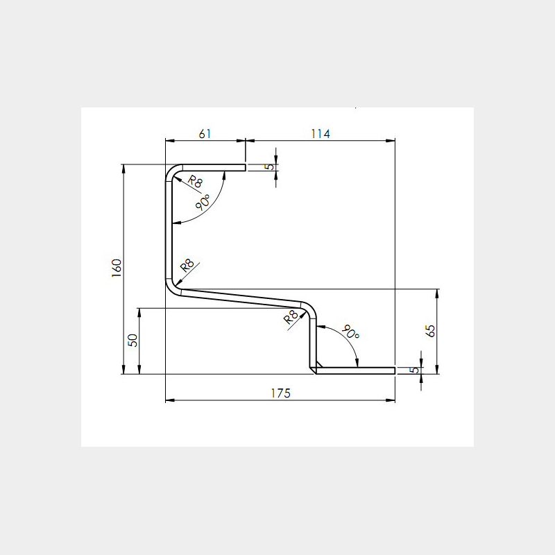 Dachharken Maße seitlich