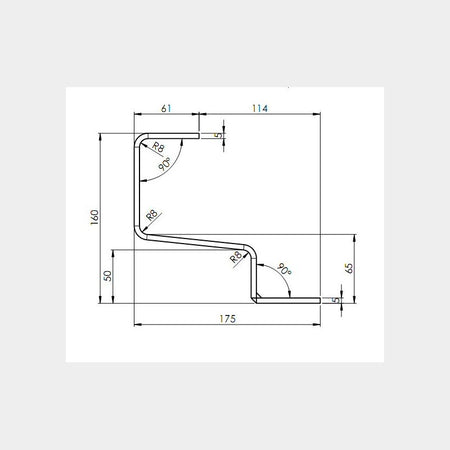 Dachharken Maße seitlich