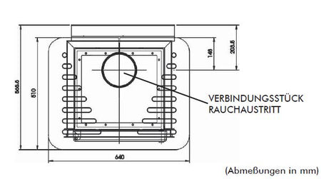 Klima CS 15kW Edilkamin Basic maße oben