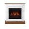 Aflamo LED Standkamin | Vigo Stone 3D weiss/eiche | Wandaufstellung