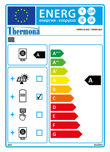 Energielabel Them 35 KDZ + Therm 80/S