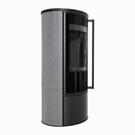 Kratki Kaminofen ERIK, grey satin, Seite | klimaworld.com