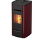 KALOR Pelletkamin | Ermetica 98 Cast Iron - Mod 6 | 6,5 kW | Bordeaux