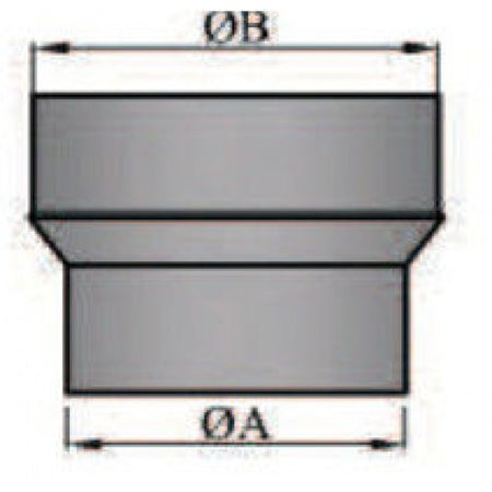 Rauchrohr/Ofenrohr Erweiterung 180/200mm
