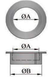 Rauchrohr/Ofenrohr Erweiterung mit Wandrosette 120 /150mm