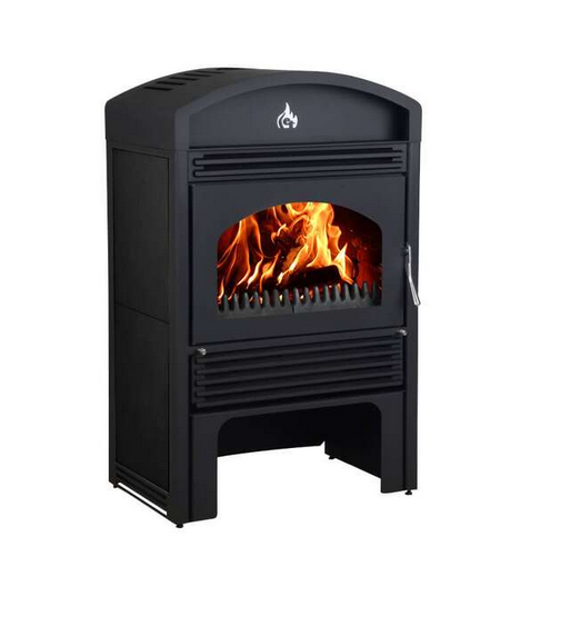 Euroteplo wasserführender Kaminofen valencia in schwarz 18 kW
