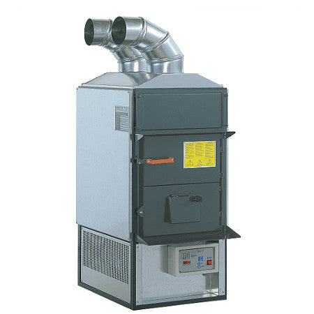 Warmluft Holzheizung FABBRI F85 SV ohne Rauchabsaugaggregat 49kW 