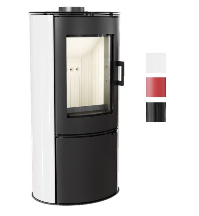 Kratki Kaminofen Koza AB S/DR/KAFEL | mit Keramik | Farbwahl | 8 kW ➔ www.klimaworld.com