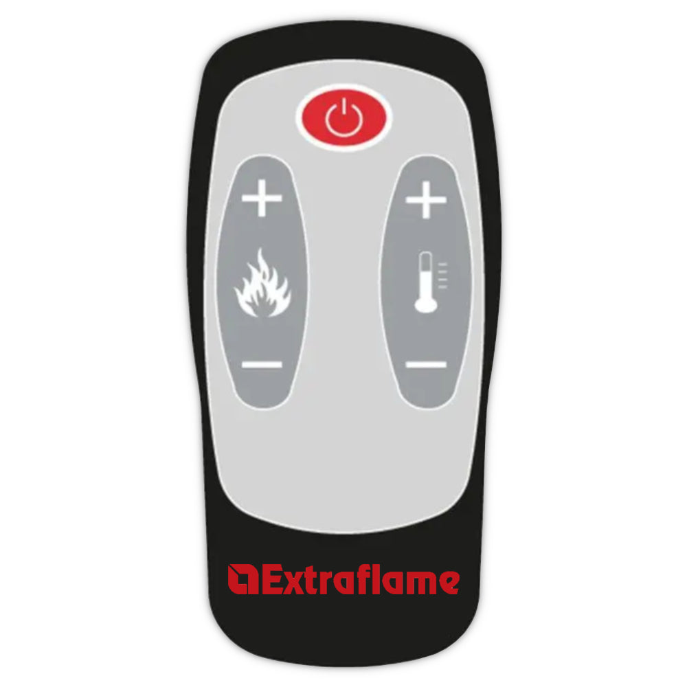 Extraflame Fernbedienung fuer LUISELLA 5.0 mit roter Power Taste, Plus Minus Symbolen | Klimaworld.com